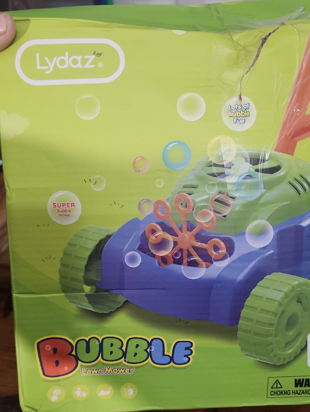 PRICE IS FIRM $35 Kids Bubble Lawn Mower Toy - Green & Blue